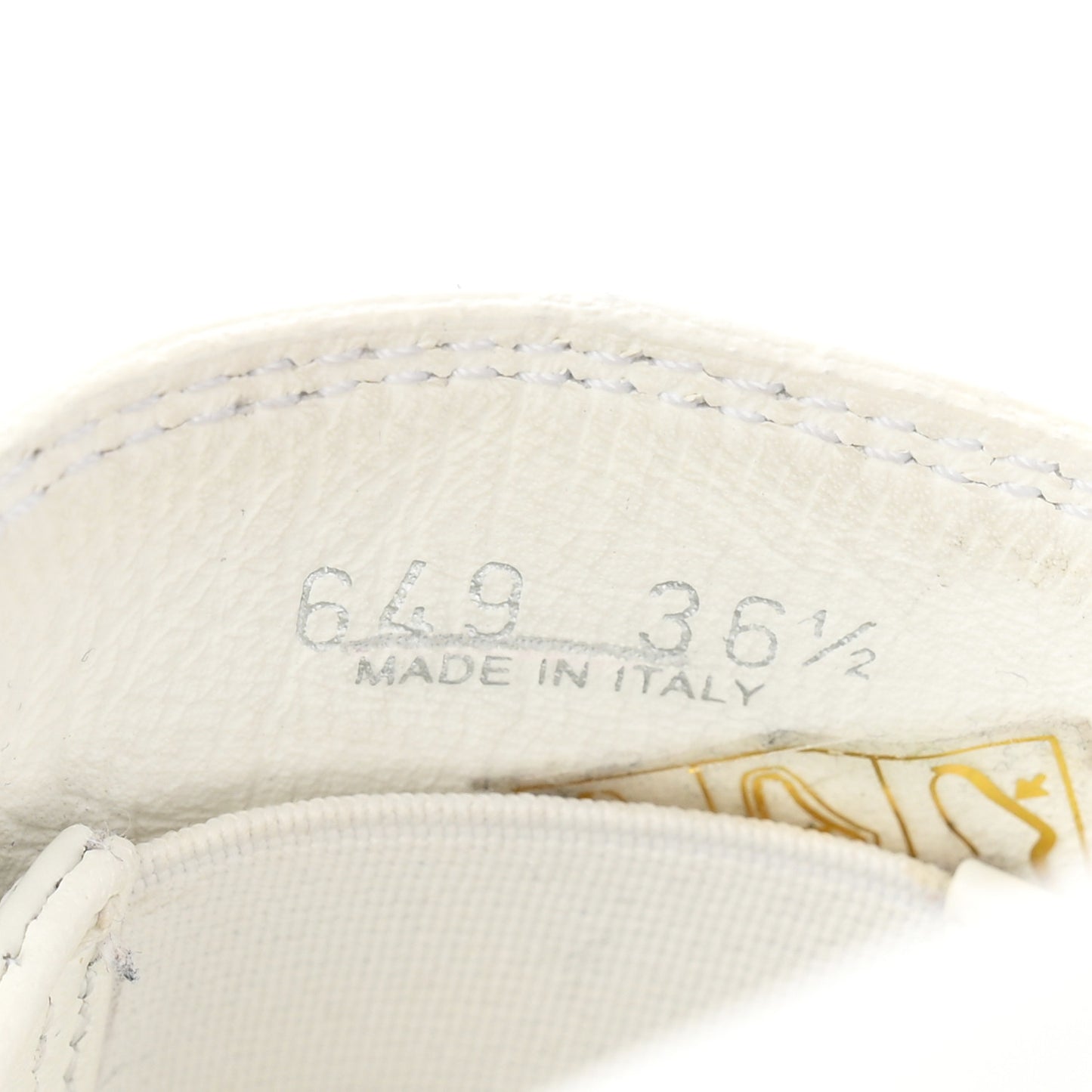 Spazzolato Rois Metal Triangle Logo Monolith 55mm Loafers 36.5 White
