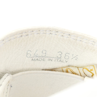 Prada Spazzolato Rois Metal Triangle Logo Monolith 55mm Loafers 36.5 White 9 of 10