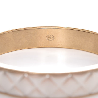 Chanel Quilted CC Bangle Silver Gold 3 of 4
