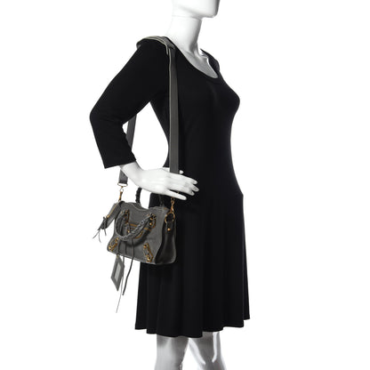 Balenciaga Chevre Gold Metallic Edge Hardware Mini City Gris Acier 2 of 9