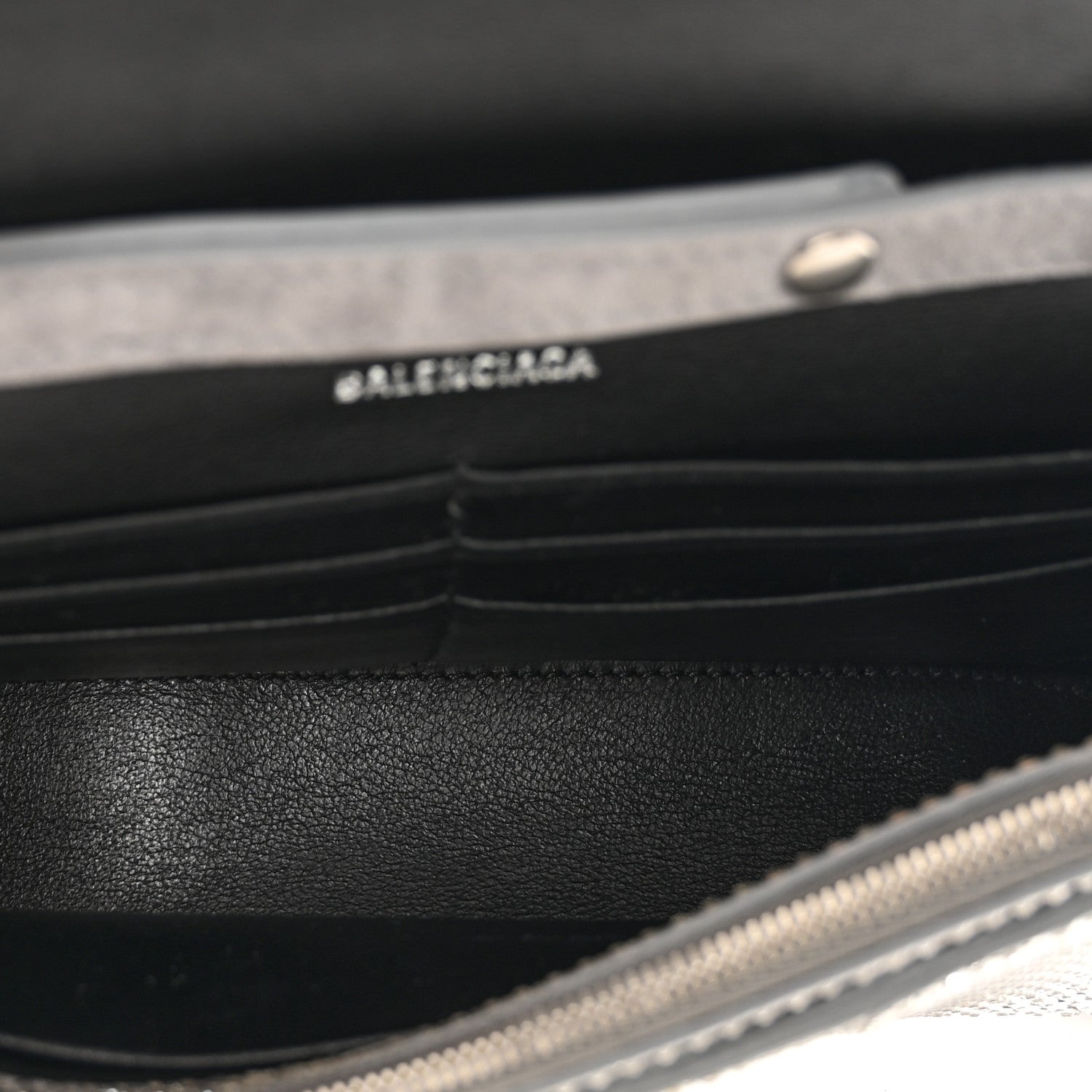 Balenciaga Strass Suede Hourglass Chain Bag Smoke Grey Crystal 6 of 10