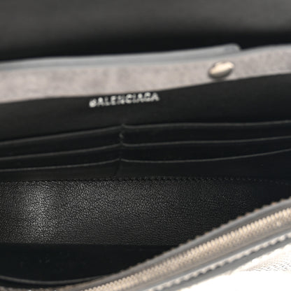 Balenciaga Strass Suede Hourglass Chain Bag Smoke Grey Crystal 6 of 10