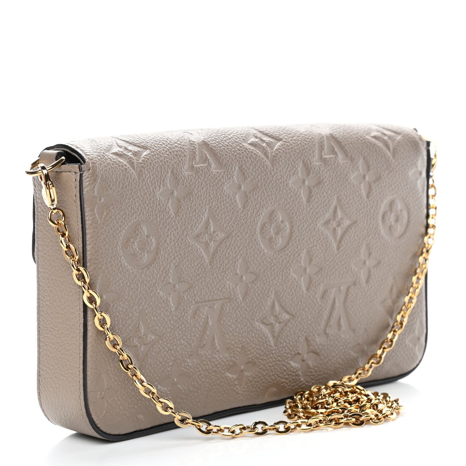 Louis Vuitton Empreinte Pochette Felicie Chain Wallet Tourterelle 3 of 5