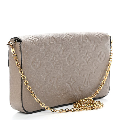 Louis Vuitton Empreinte Pochette Felicie Chain Wallet Tourterelle 3 of 5