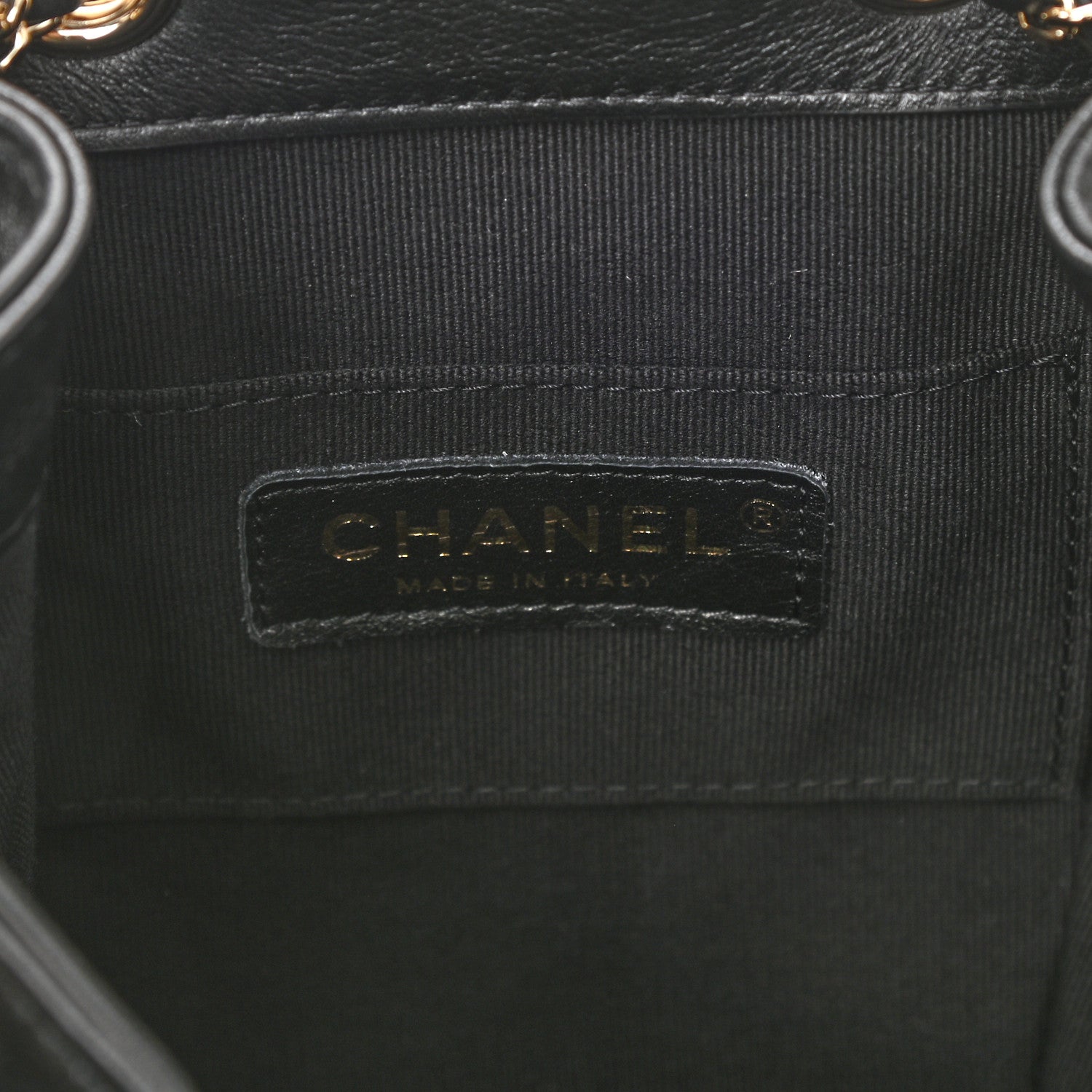 Chanel Lambskin Quilted Small Duma Drawstring Backpack Black 6 of 10
