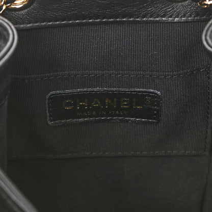 Chanel Lambskin Quilted Small Duma Drawstring Backpack Black 6 of 10