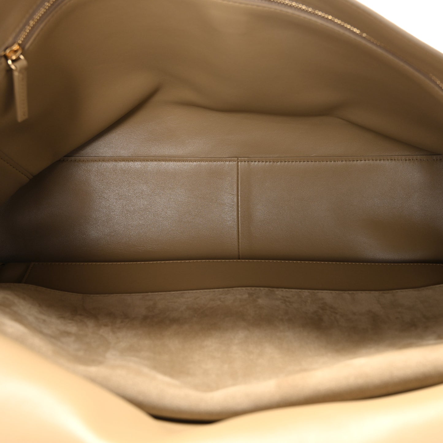 Suede Calfskin Souplissimo Maxi Flap Dark Beige