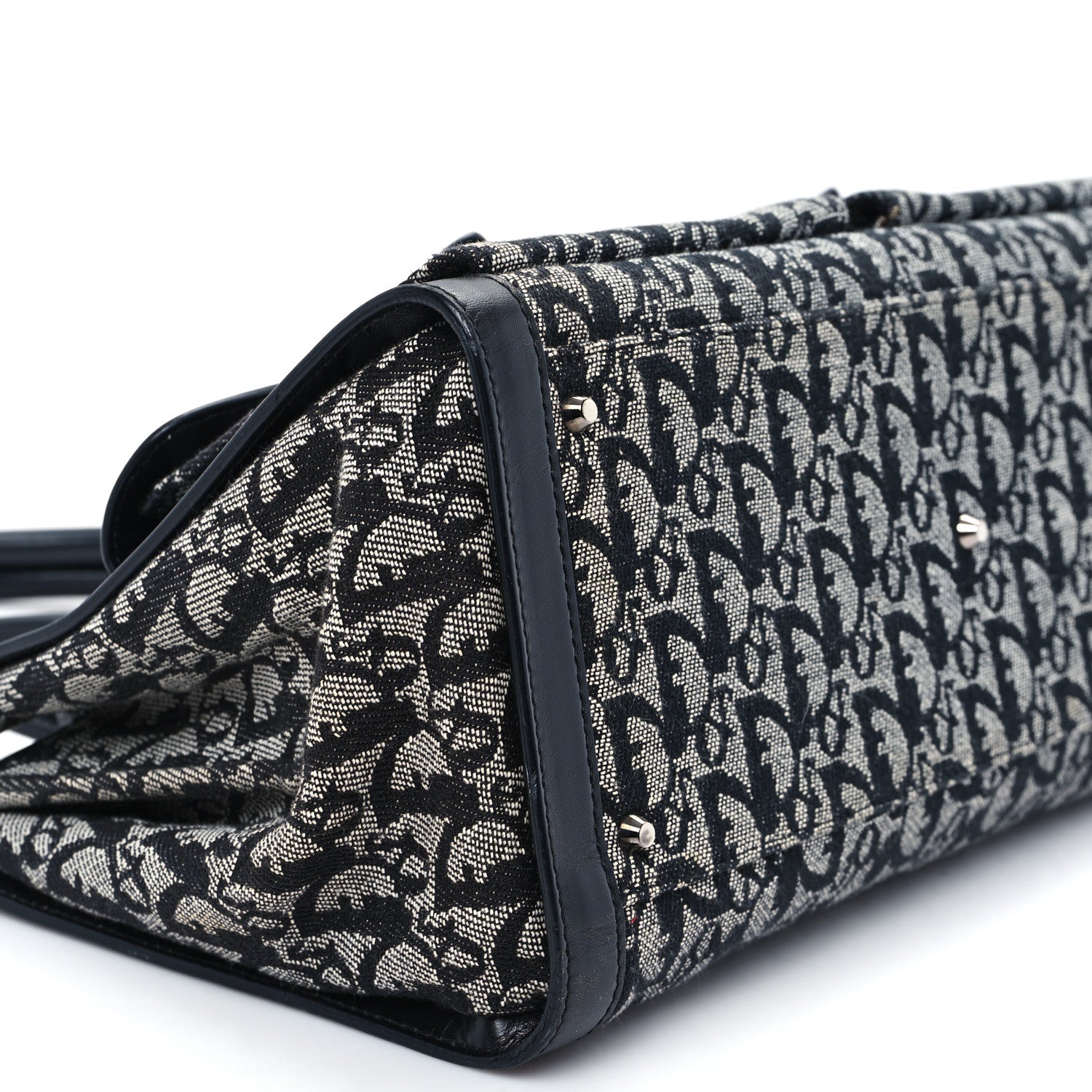 Christian Dior Monogram Calfskin Pocket Tote Black 9 of 12