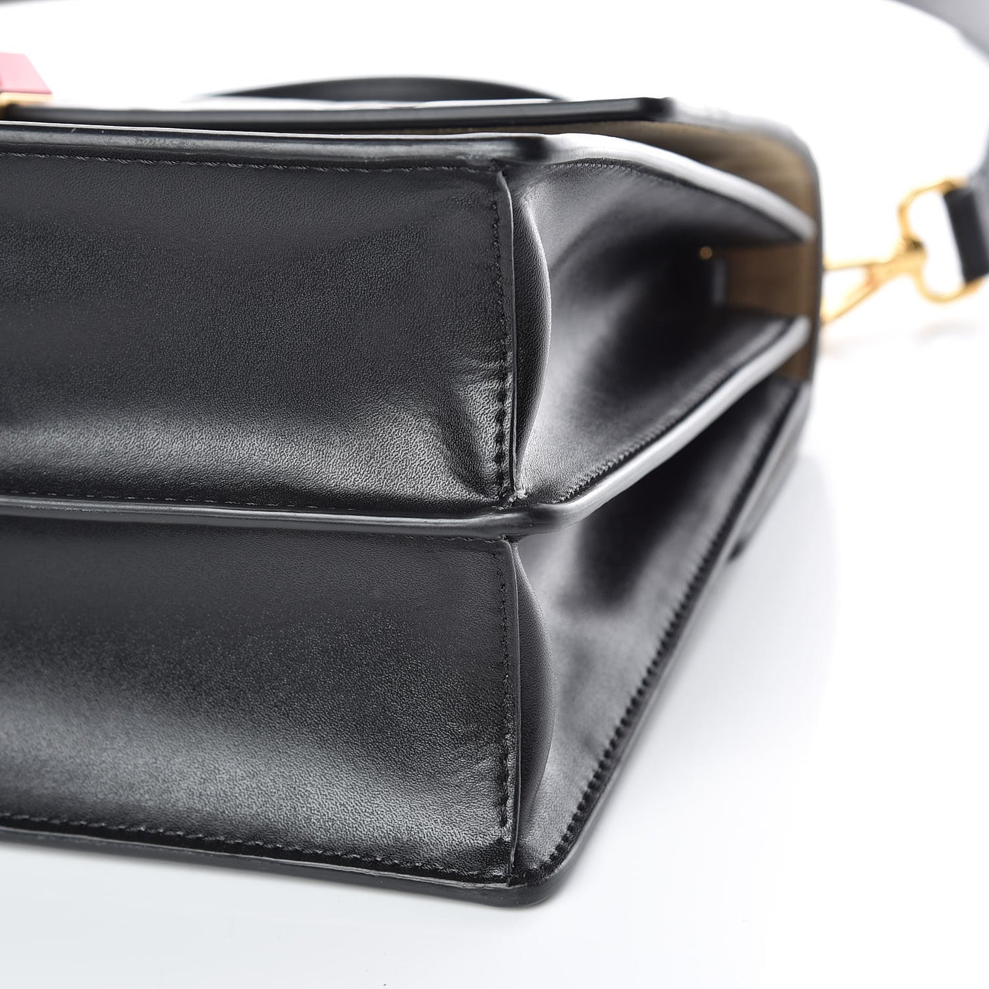 Vitello Liberty Bi-Color FF 1974 Embossed Kan I Shoulder Bag Black Maya