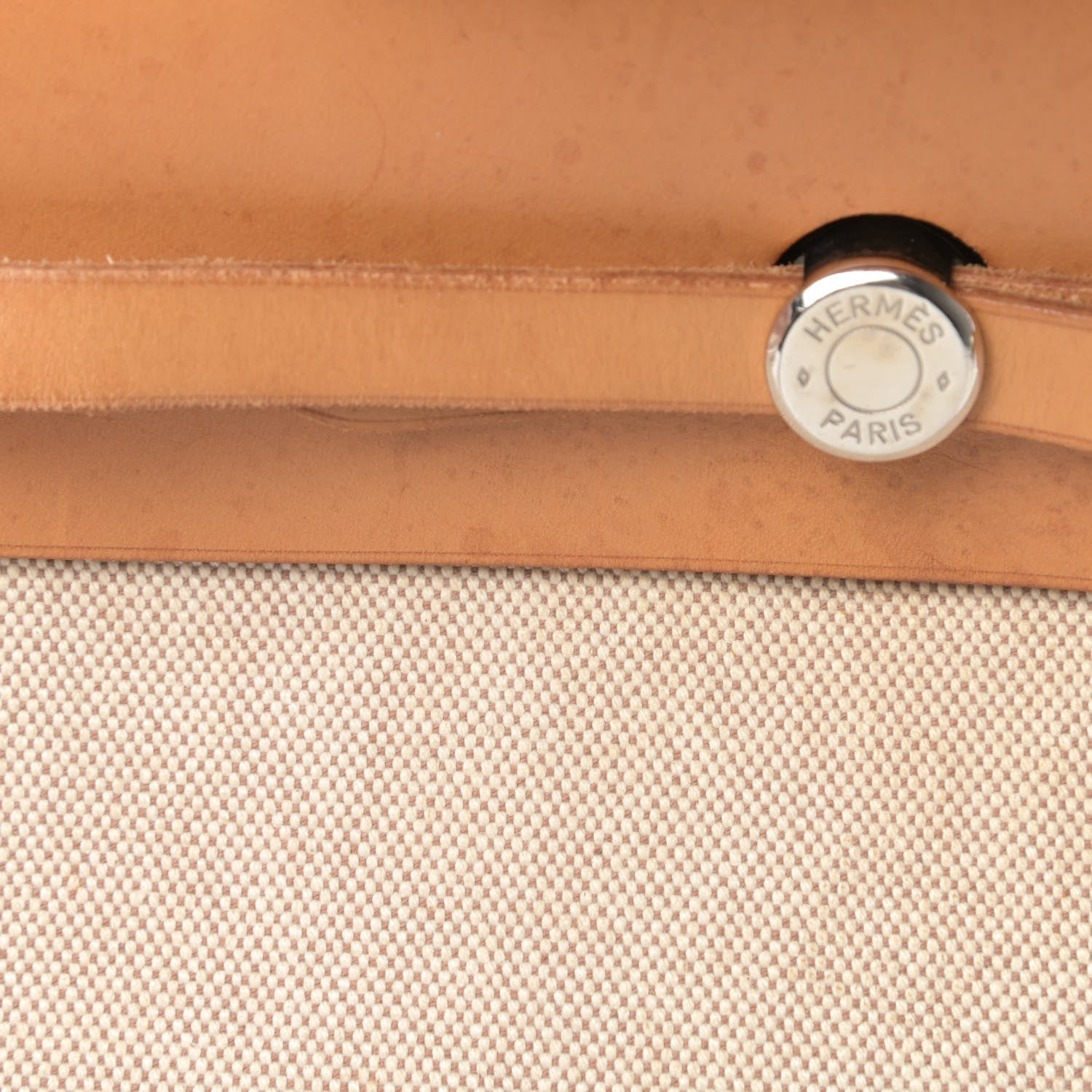 Hermes Toile Vache Calfskin Herbag 30 PM Backpack Natural 13 of 16