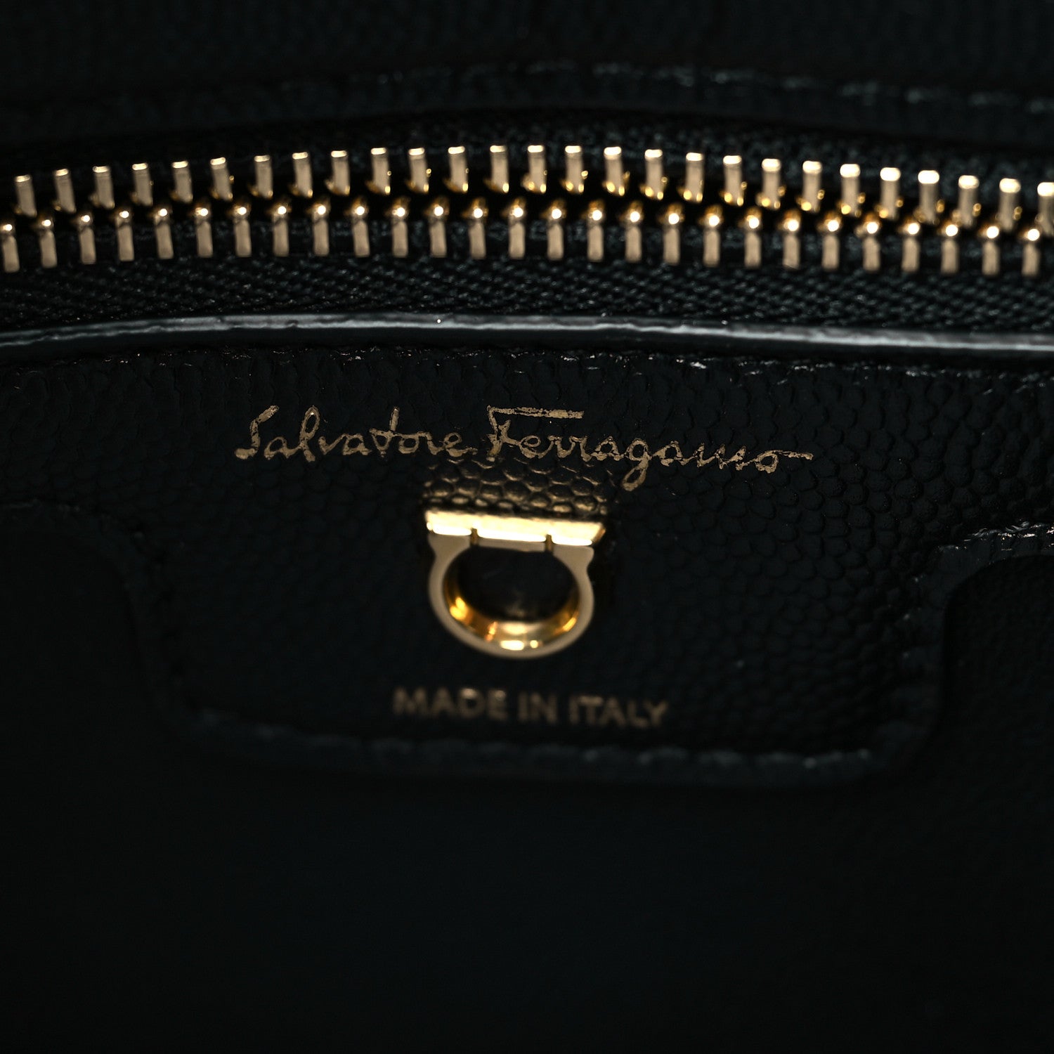 Salvatore Ferragamo Calfskin Quilted Gancini Flap Bag Black 5 of 9