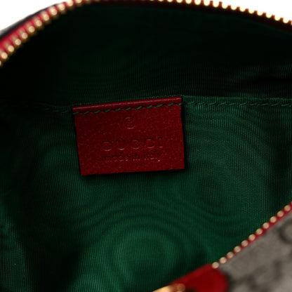 Gucci Soft GG Supreme Monogram Calfskin Medium Ophidia Cosmetic Case Beige Ebony Hibiscus Red 6 of 11