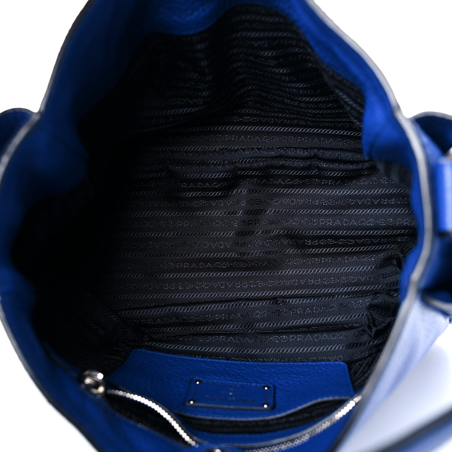 Vitello Daino Side Pocket Hobo Azzurro