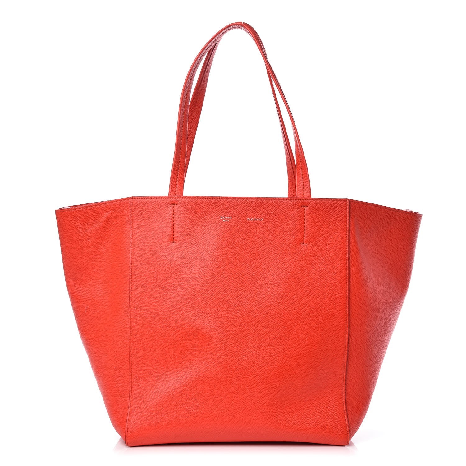 Celine Grained Calfskin Medium Horizontal Cabas Phantom Coquelicot 1 of 10