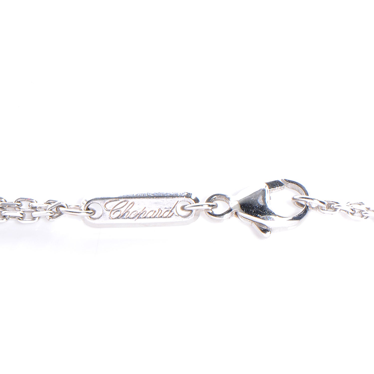 Chopard 18k White Gold Chocolate Diamond Happy Spirit Pendant Necklace 6 of 6