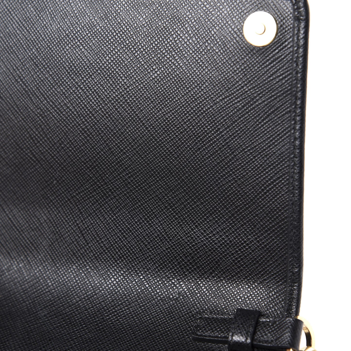 Saffiano Lux Chain Wallet Black