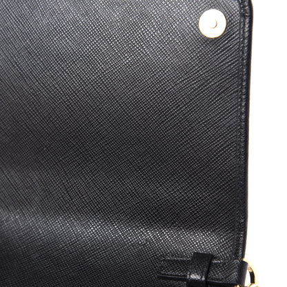 Prada Saffiano Lux Chain Wallet Black 11 of 15