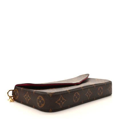 Louis Vuitton Monogram Pochette Felicie Chain Wallet Fuchsia 4 of 8