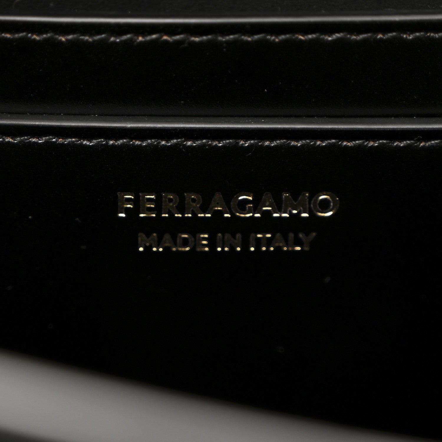 Salvatore Ferragamo Calfskin Prism Top Handle Bag Black 6 of 10