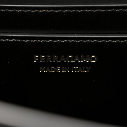 Salvatore Ferragamo Calfskin Prism Top Handle Bag Black 6 of 10