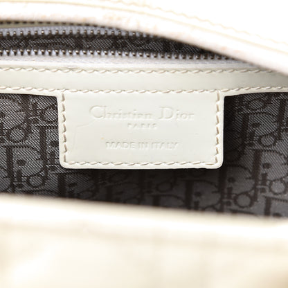 Christian Dior Patent Cannage Large Lady Dior White 6 of 15