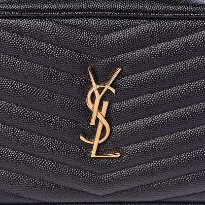 Saint Laurent Grain De Poudre Matelasse Monogram Mini Lou Camera Bag Black 11 of 12