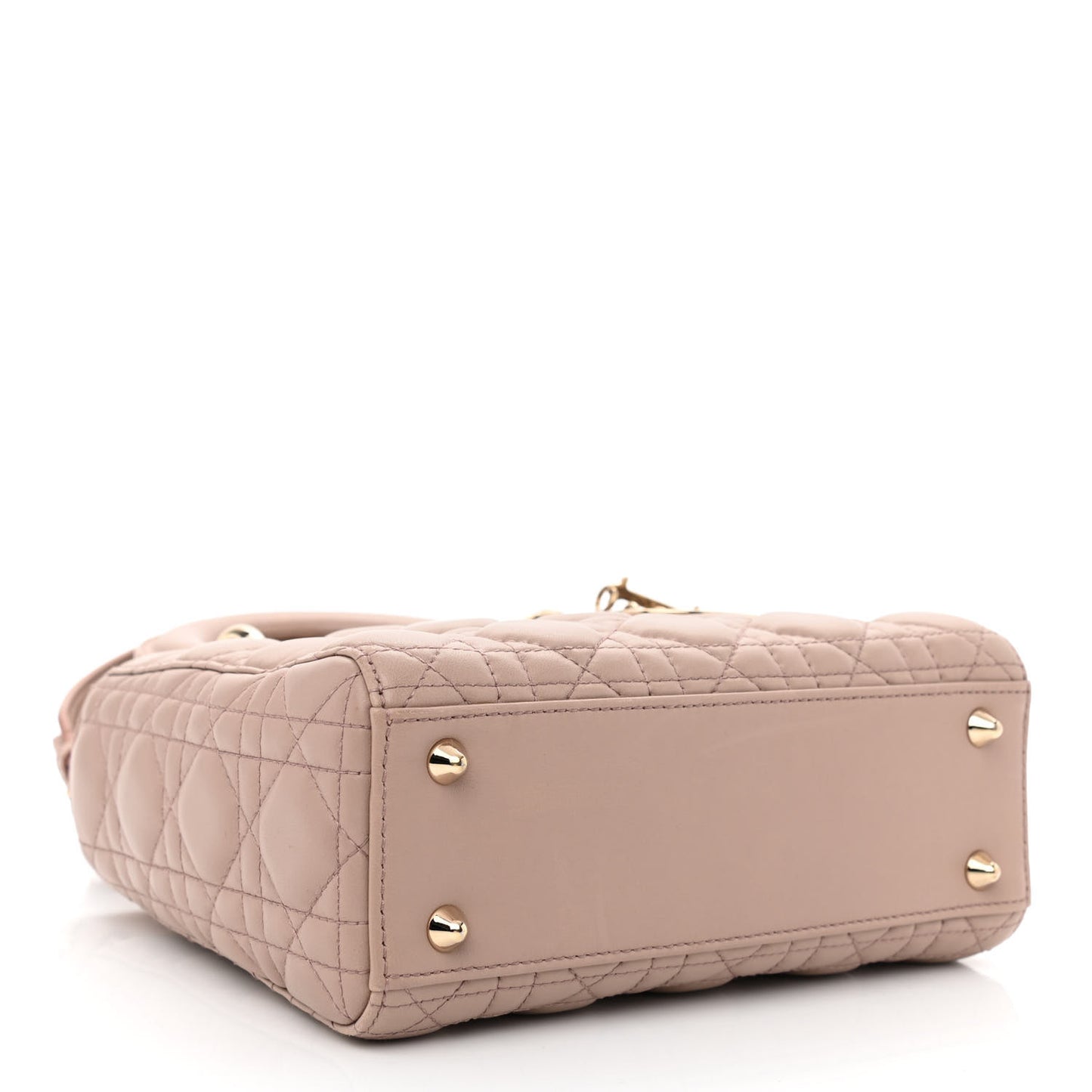 Lambskin Cannage Small Lucky Badges My Lady Dior Taupe