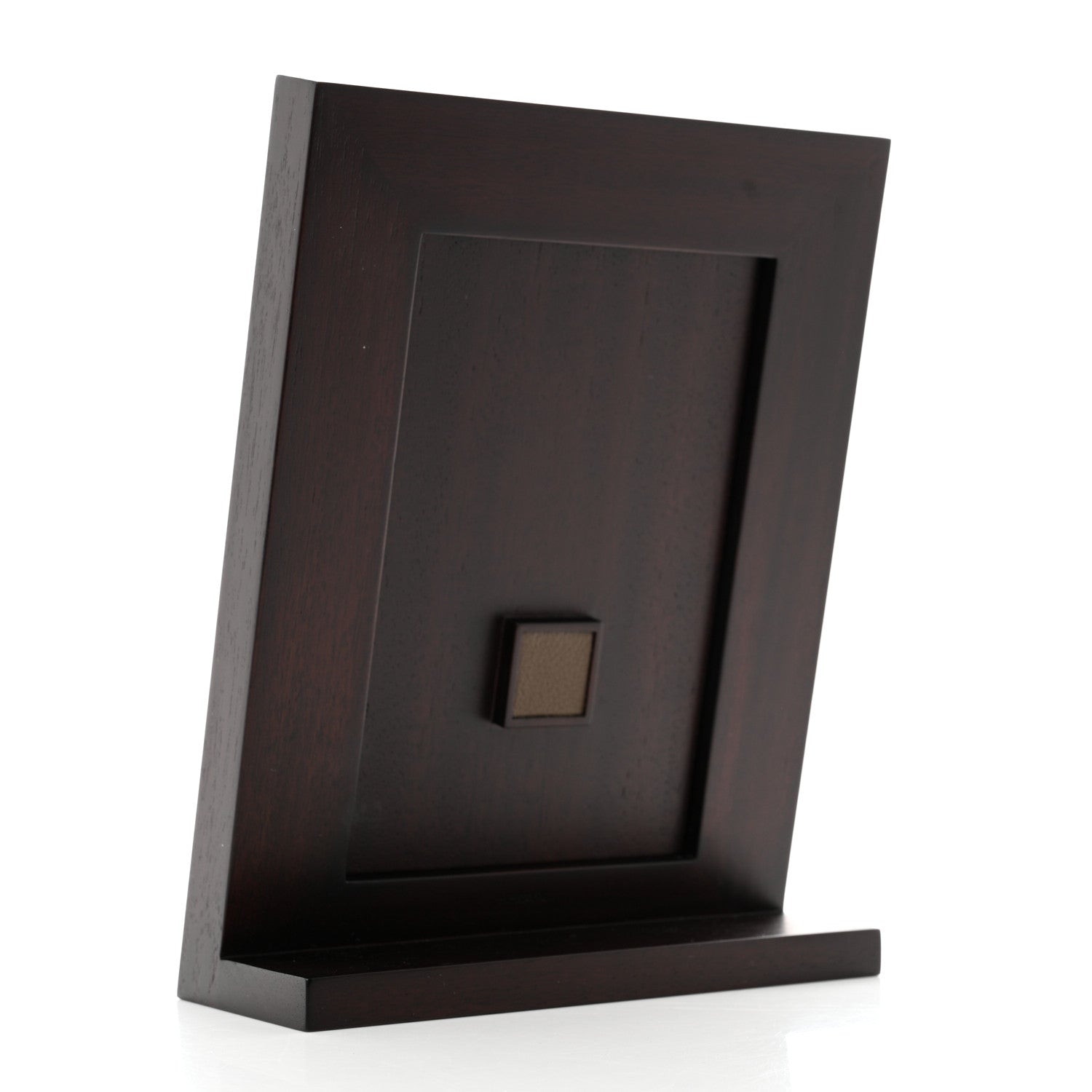 Hermes Mahogany Wood Taurillon Medium Pleiade Picture Frame Brown Etoupe 2 of 7