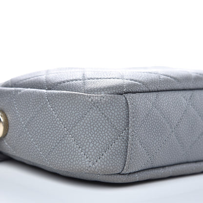 Chanel Caviar Quilted Coco Tassel Small Camera Case Grey 8 of 11