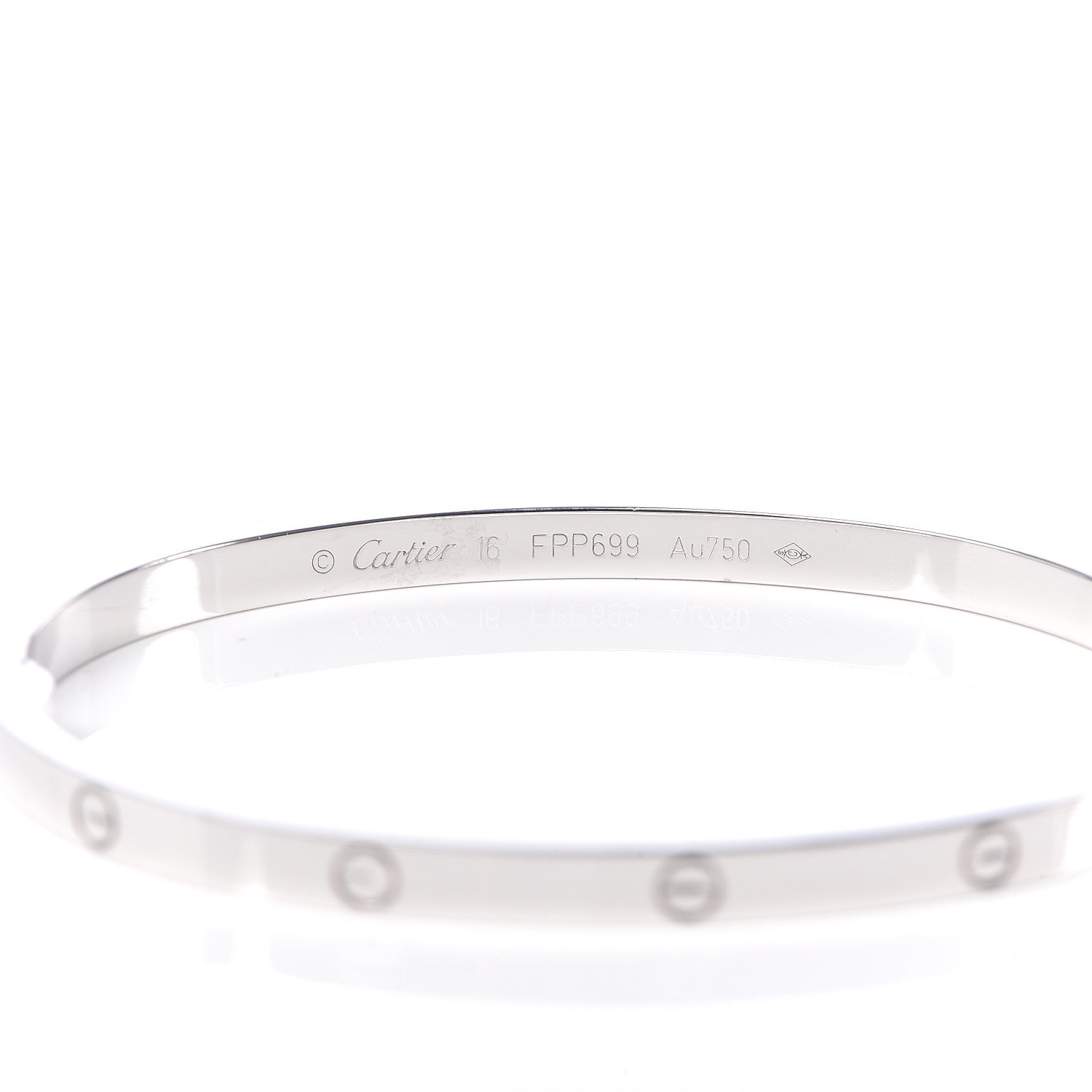 Cartier 18K White Gold Small LOVE Bracelet 16 7 of 7