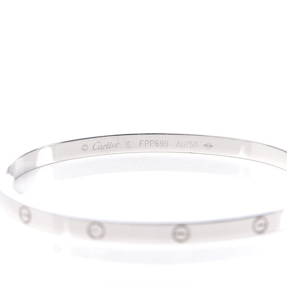 Cartier 18K White Gold Small LOVE Bracelet 16 7 of 7