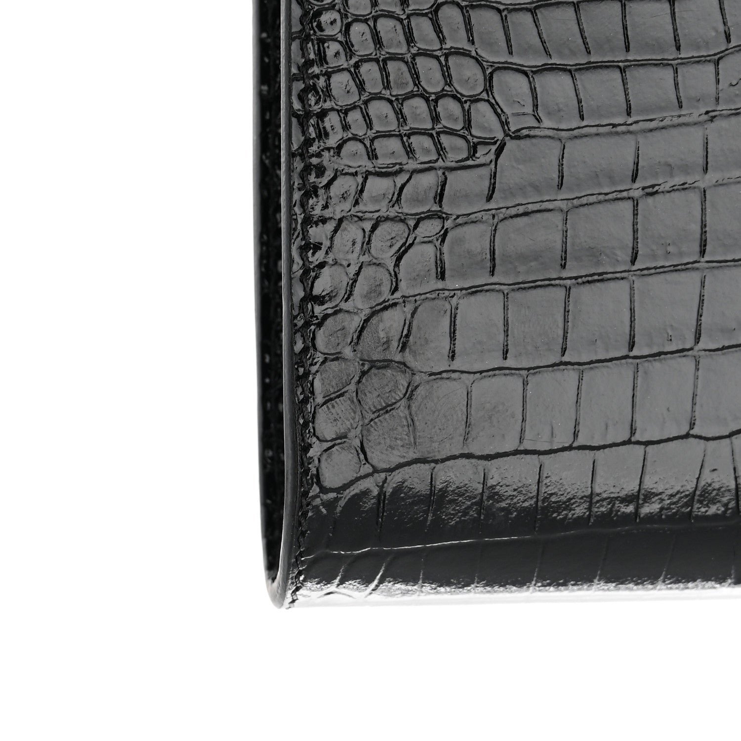 Givenchy Calfskin Crocodile Embossed Mini Phone Crossbody Bag Black 14 of 14
