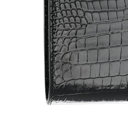 Givenchy Calfskin Crocodile Embossed Mini Phone Crossbody Bag Black 14 of 14