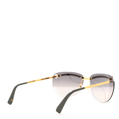 Louis Vuitton Metal Rimless Sunglasses Z0223U Gold 4 of 8