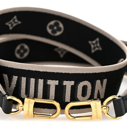 Louis Vuitton Jacquard Diane Shoulder Strap Black Ivory 3 of 6