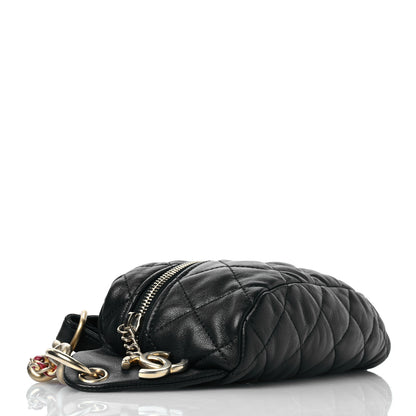 Chanel Lambskin Quilted Linked In Waist Bag Black 4 of 11