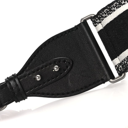 Christian Dior Canvas Embroidered Shoulder Strap Black 5 of 5