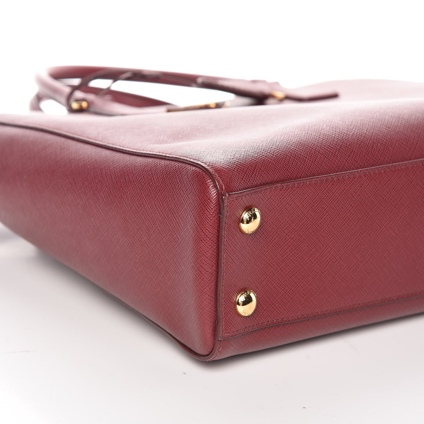 Saffiano Lux Double Handle Shopping Tote Cerise