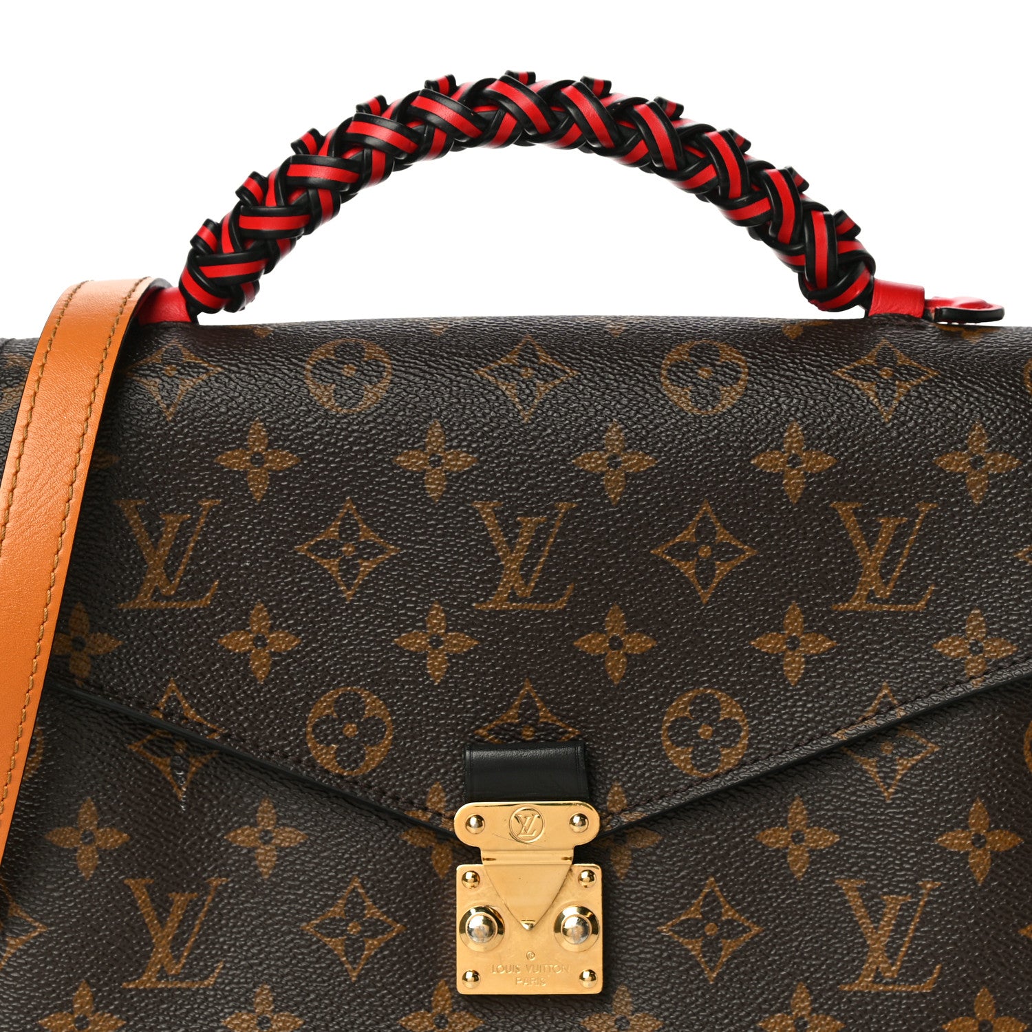 Louis Vuitton Monogram Braided Pochette Metis Coquelicot 6 of 10