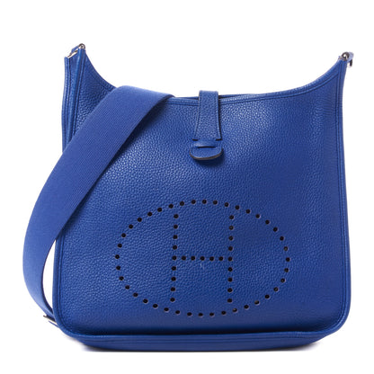 Hermes Taurillon Clemence Evelyne III GM Bleu Electrique 1 of 14