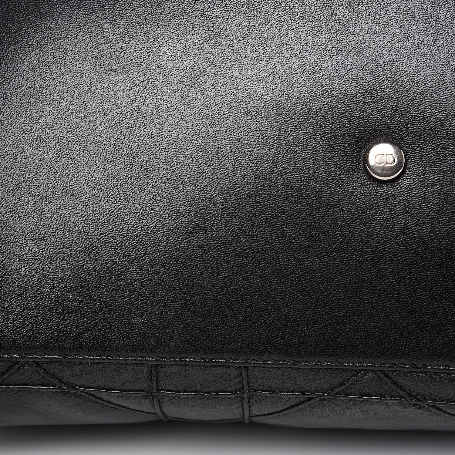 Christian Dior Lambskin Cannage Medium Granville Tote Black 8 of 12
