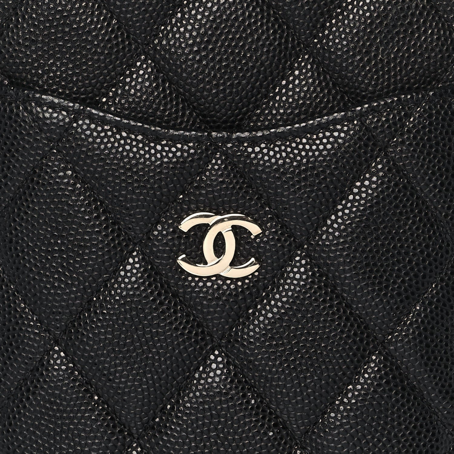 Chanel Caviar Quilted Classic Flat Wallet Pouch Black 10 of 11