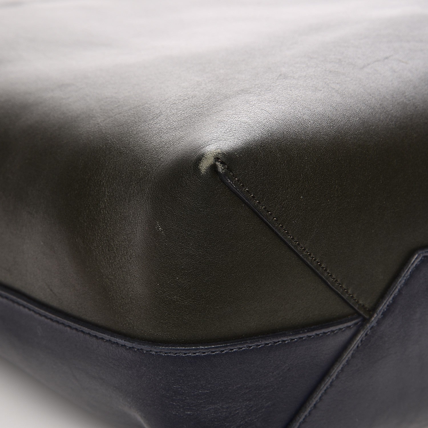Celine Shiny Smooth Calfskin Small Twisted Cabas Navy Dark Green 10 of 11