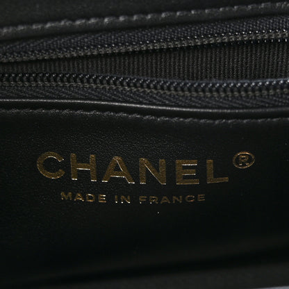 Chanel Shiny Aged Calfskin Quilted Nano Kelly Shopper Black 6 of 11