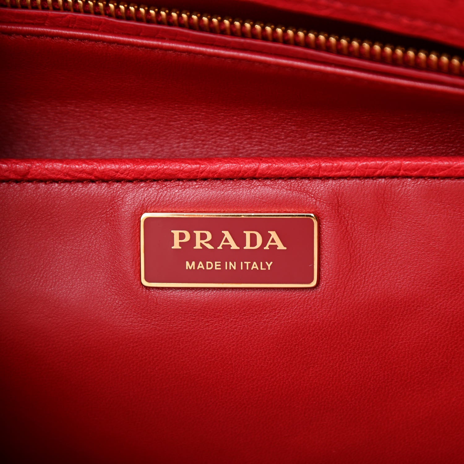 Prada Ostrich Large Galleria Double Zip Tote Fuoco 6 of 11