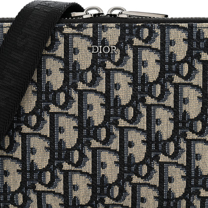 Christian Dior Oblique Pouch Navy Blue 10 of 12