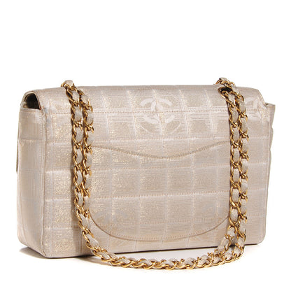 Chanel Metallic Nylon Medium Travel Flap Light Gold 3 of 8