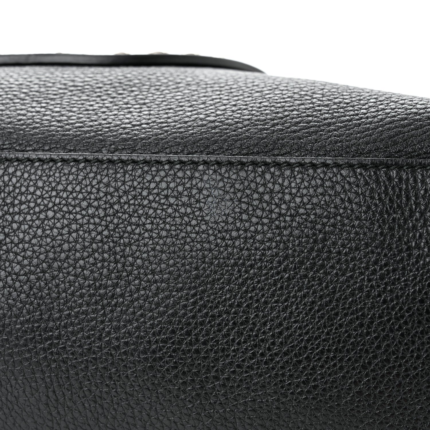 Gucci Pebbled Calfskin Studded Medium Soho Chain Shoulder Bag Black 12 of 12