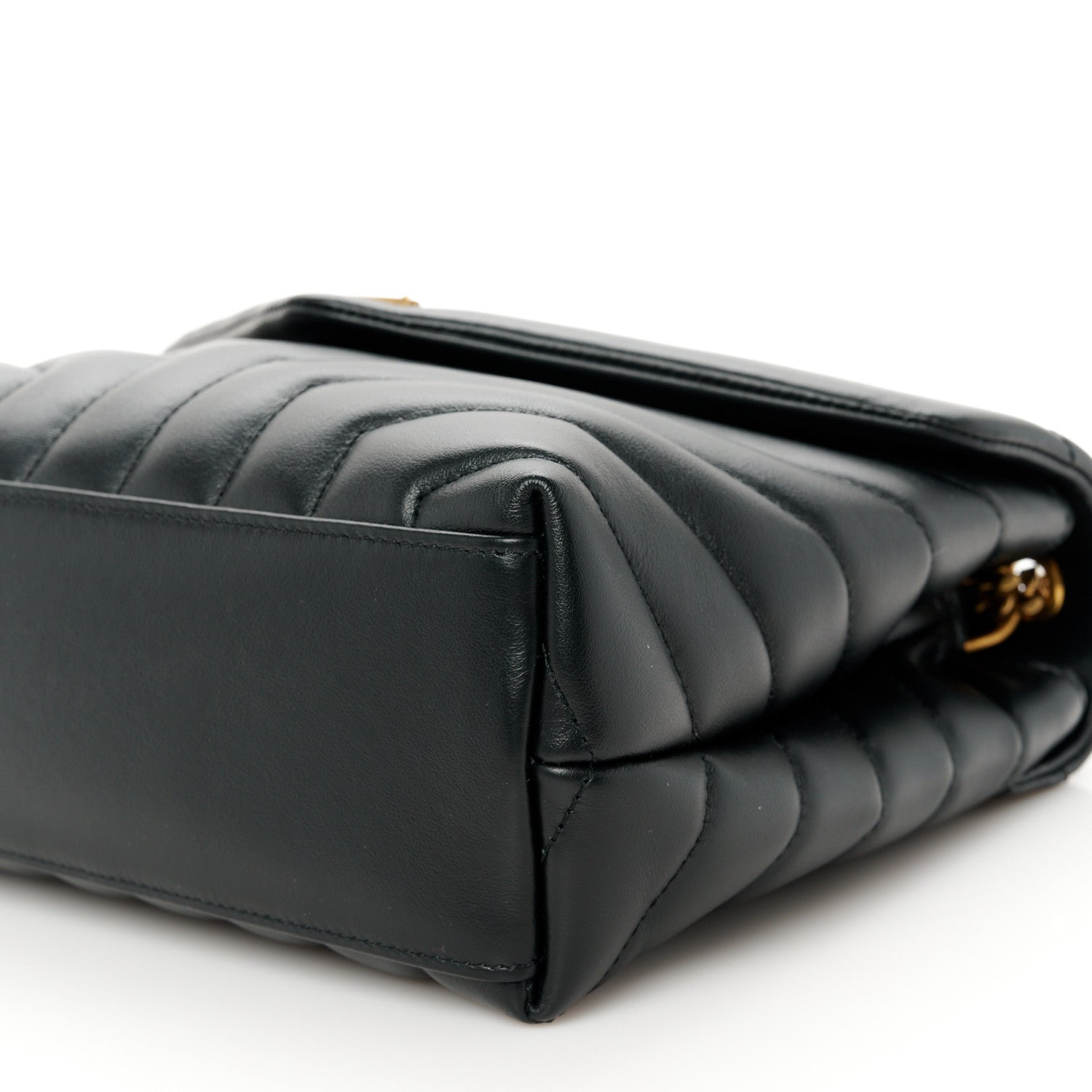 Saint Laurent Calfskin Y Quilted Monogram Small Loulou Chain Satchel Black 11 of 11