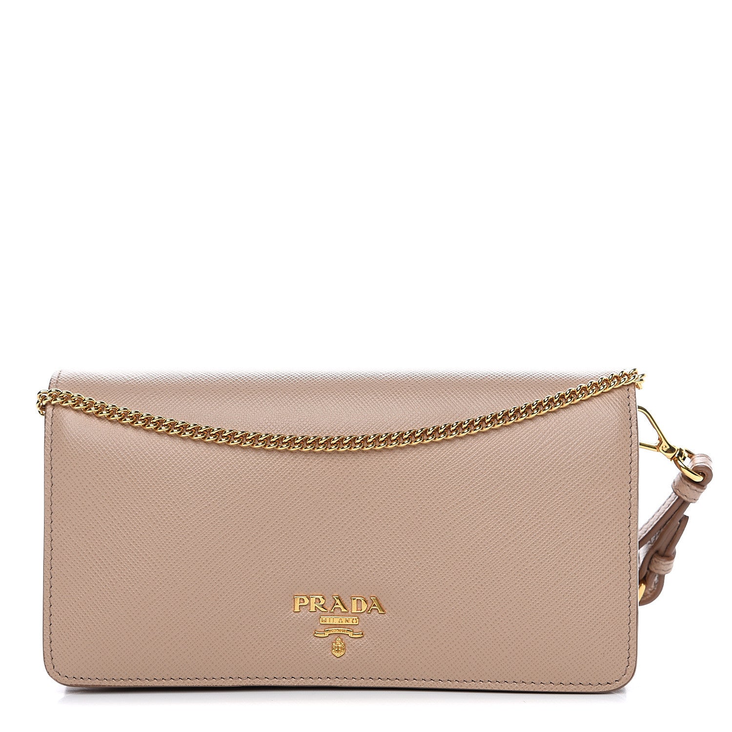 Prada Saffiano Metal Oro Mini Crossbody Bag Cammeo 1 of 8